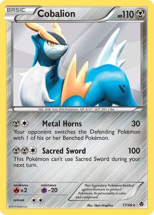 Cobalion - Reverse Holofoil Emerging Powers - Holo Rare