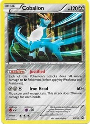 Cobalion - BW72 - Holofoil Black and White Promos - Promo
