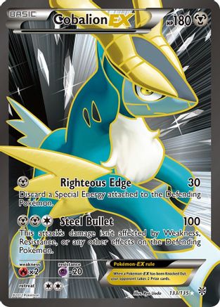 Cobalion EX (133 Full Art) - Holofoil Plasma Storm - Ultra Rare