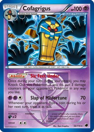 Cofagrigus (Team Plasma) (56) (Team Plasma) 056/116 - Reverse Holofoil Plasma Freeze - Holo Rare