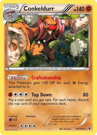 Conkeldurr (64) - Holofoil Noble Victories - Holo Rare