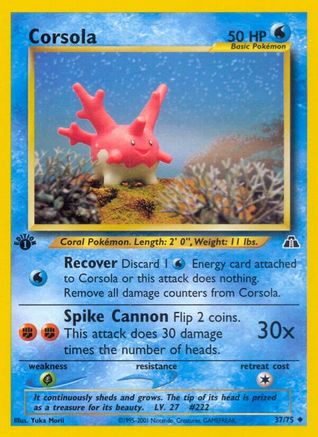 Corsola 037 - 1st Edition Neo Discovery - Uncommon