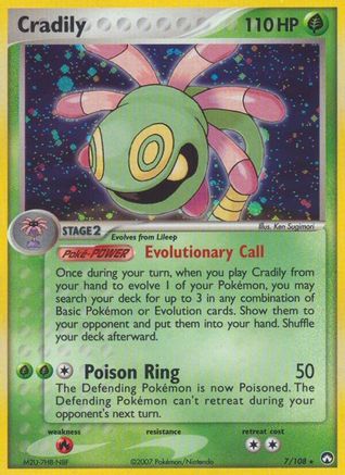 Cradily - Holofoil Power Keepers - Holo Rare