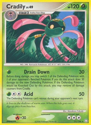 Cradily - Reverse Holofoil Legends Awakened - Rare