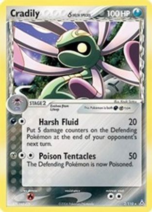Cradily (Delta Species) - Holofoil Holon Phantoms - Holo Rare