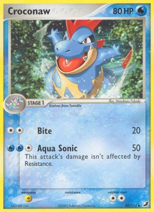 Croconaw - Reverse Holofoil Unseen Forces - Uncommon
