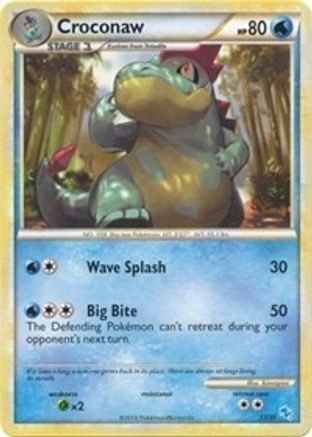 Croconaw (#17) HGSS Trainer Kit Gyarados & Raichu - Common