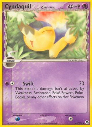 Cyndaquil (Delta Species) 045 Dragon Frontiers - Common