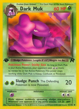 Dark Muk 041 - 1st Edition Team Rocket - Uncommon