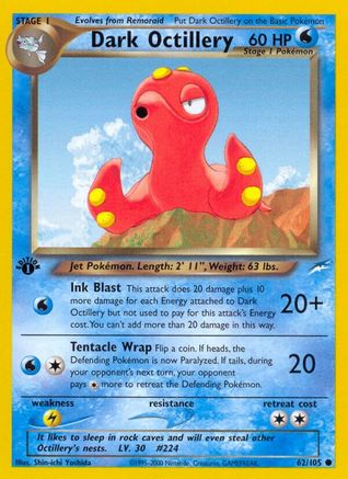 Dark Octillery 062 - 1st Edition Neo Destiny - Common