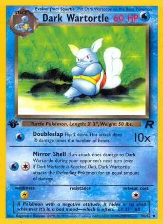 Dark Wartortle 046 - 1st Edition Team Rocket - Uncommon
