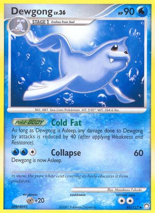 Dewgong 045 - Reverse Holofoil Mysterious Treasures - Uncommon