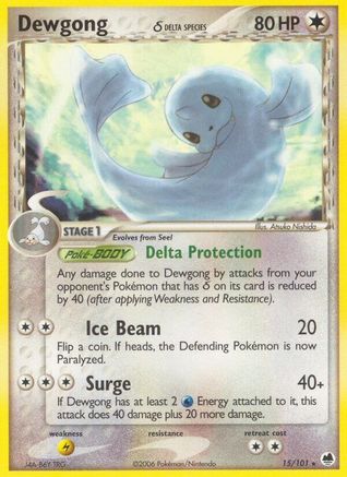 Dewgong (Delta Species) - Reverse Holofoil Dragon Frontiers - Rare