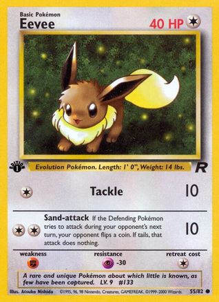 Eevee 055 - 1st Edition Team Rocket - Common