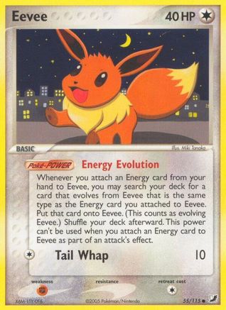 Eevee 055 - Reverse Holofoil Unseen Forces - Common