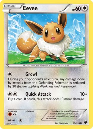 Eevee (89) (89) 089 - Reverse Holofoil Plasma Freeze - Common