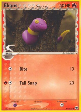 Ekans (Delta Species) 047 - Reverse Holofoil Dragon Frontiers - Common