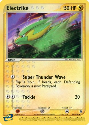 Electrike 053/109 - Reverse Holofoil Ruby and Sapphire - Common