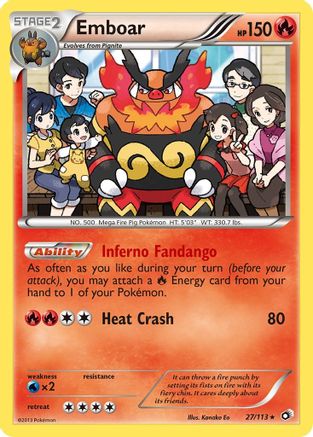 Emboar 027/113 - Reverse Holofoil Legendary Treasures - Holo Rare