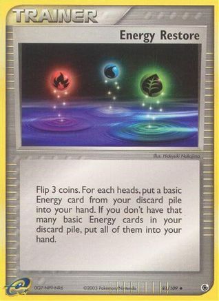 Energy Restore - Reverse Holofoil Ruby and Sapphire - Uncommon