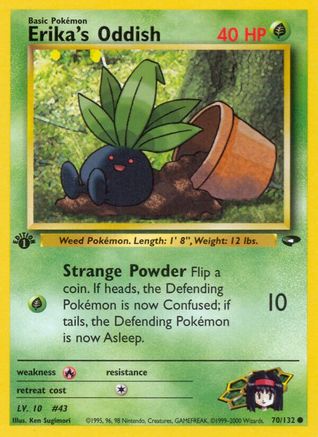 Erika's Oddish 070 - 1st Edition Gym Challenge - Common