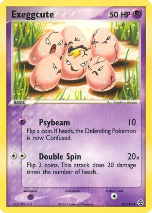 Exeggcute - Reverse Holofoil FireRed & LeafGreen - Uncommon