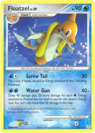 Floatzel - Reverse Holofoil Diamond and Pearl - Rare