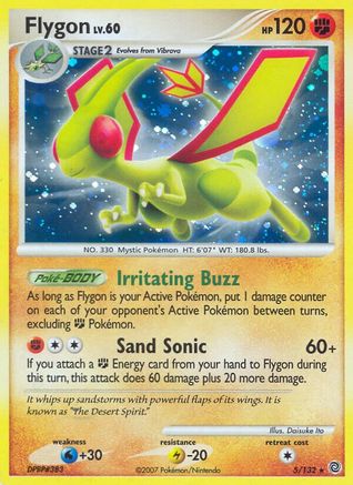 Flygon/132 - Reverse Holofoil Secret Wonders - Holo Rare