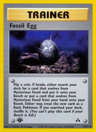 Fossil Egg 072 - 1st Edition Neo Discovery - Uncommon