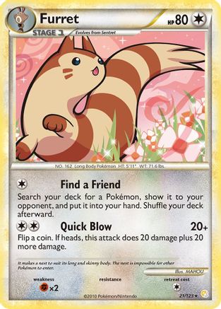 Furret 021 HeartGold SoulSilver - Rare