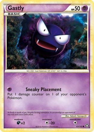 Gastly 063 - Reverse Holofoil Triumphant - Common