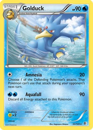 Golduck (35) (35) 035 - Reverse Holofoil Boundaries Crossed - Rare