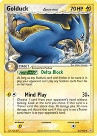 Golduck (Delta Species) - Reverse Holofoil Holon Phantoms - Uncommon