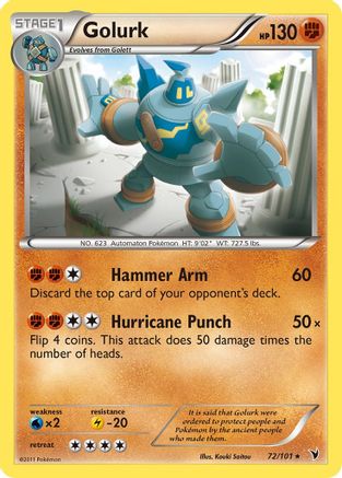 Golurk - Reverse Holofoil Noble Victories - Rare