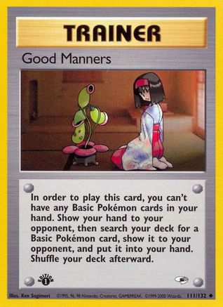 Good Manners 111 - 1st Edition Gym Heroes - Uncommon