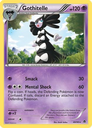 Gothitelle (48) - Reverse Holofoil Emerging Powers - Rare