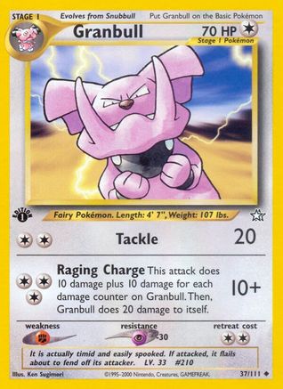 Granbull 037 - 1st Edition Neo Genesis - Uncommon