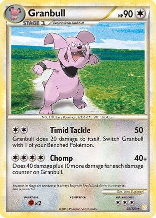 Granbull 022 - Reverse Holofoil HeartGold SoulSilver - Rare
