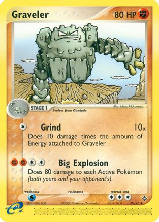 Graveler - 29/97/097 - Reverse Holofoil Dragon - Uncommon