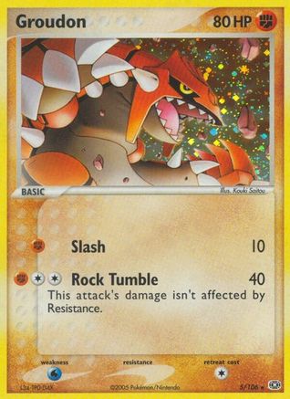 Groudon - 005/106/106 - Reverse Holofoil Emerald - Holo Rare