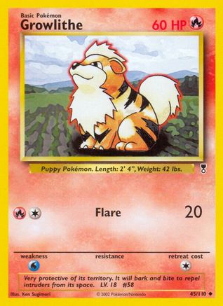Growlithe/110 - Reverse Holofoil Legendary Collection - Uncommon