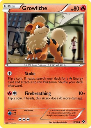 Growlithe (10) (10) 010 - Reverse Holofoil Next Destinies - Common