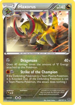 Haxorus 069 - Holofoil Plasma Blast - Holo Rare