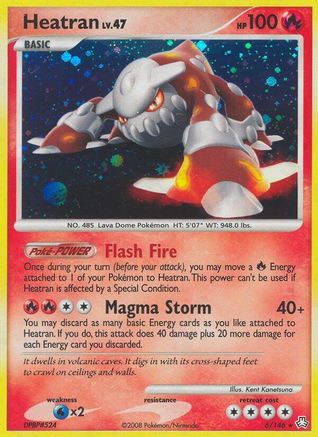 Heatran (6) - Reverse Holofoil Legends Awakened - Holo Rare