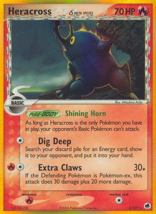 Heracross (Delta Species)/101 - Holofoil Dragon Frontiers - Holo Rare