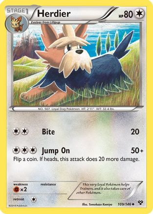 Herdier 109 XY Base Set - Uncommon