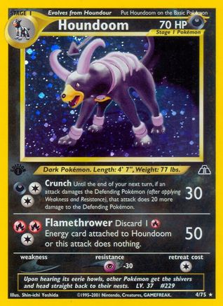 Houndoom (4) - 1st Edition Holofoil Neo Discovery - Holo Rare