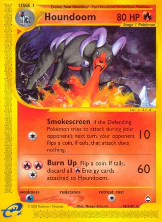 Houndoom (14) - Reverse Holofoil Aquapolis - Rare