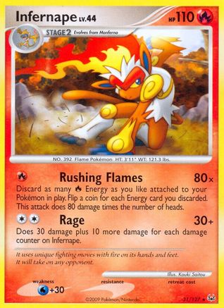 Infernape - Reverse Holofoil Platinum - Rare