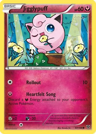 Jigglypuff (87) (87) 087 - Reverse Holofoil XY Base Set - Common